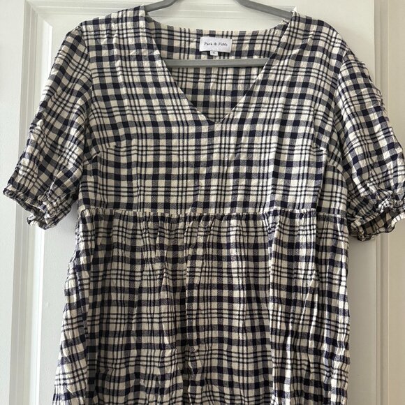 Park & Fifth Heather Mini Dress Plaid - Picture 1 of 1